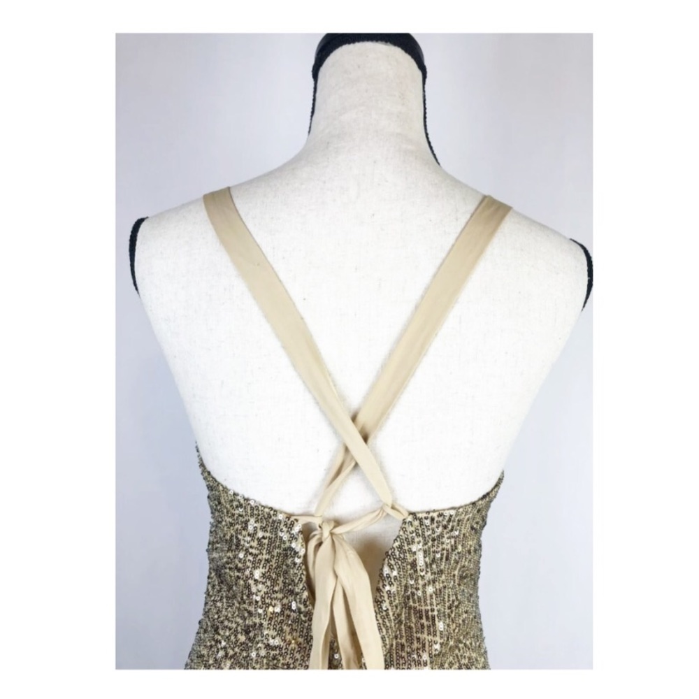SOLD Free People x Intimately Gold Rush Mini Slip Dress - Picture 7 of 9